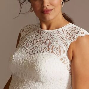 Button Back Lace Cap Sleeve Wedding Separates Top